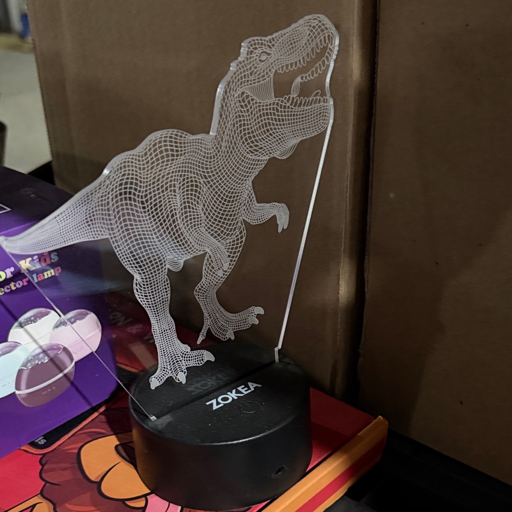 Dinosaur LED Night Light - White